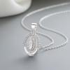 Envío Gratis personalizado S925 tallado Aaa Micro circón insertado piedra natal colgante de plata esterlina para mujer