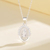 Custom Free Shipping S925 Carve Aaa Micro Inserted Zircon Birthstone Sterling Silver Women Pendant