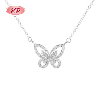 Fine Bulk Jewelry Aaa Zirconia Charm | 925 Silver Sterling Hollow Butterfly | Pendant Necklaces For Women Wedding