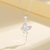 Mother Daughter Matching Dragonfly Angel Statement | Vintage Aaa Zircon Pendant | Necklace Silver 925 For Mama