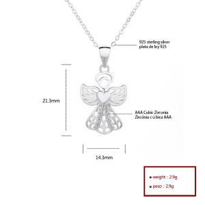 Luxury Heart Shaped Butterfly Wings | Handmade Moissanit Sterling Silver Necklace | Pendants For Women Pendant