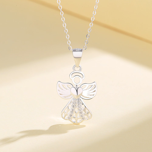 Luxury Heart Shaped Butterfly Wings | Handmade Moissanit Sterling Silver Necklace | Pendants For Women Pendant