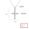 Colgante México Plata S925 | Colgante de collar grabado personalizado con cruz cúbica de plata de ley