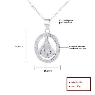 Wholesale Vintage Aaa Zirconia | 925 Sterling Silver Charm Luxury | Religion Islam Pendant Necklaces For Unisex Jewelry