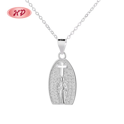 Wholesale Vintage Aaa Zirconia Religion | 925 Sterling Silver Fashion Jewelry | Pendent Necklaces Cross Charm For Women