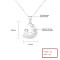 Lovely Heart Shaped Bear 925 Sterling Silver Moissanite | Pendant Necklace With Letter Pendant