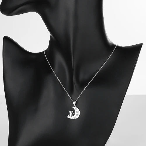 Lovely Heart Shaped Bear 925 Sterling Silver Moissanite | Pendant Necklace With Letter Pendant