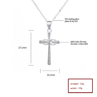 Wholesale Opal Aaa Cubic Zirconia Birthstone | 925 Sterling Silver Jewerly Pendent Cross Necklace For Women