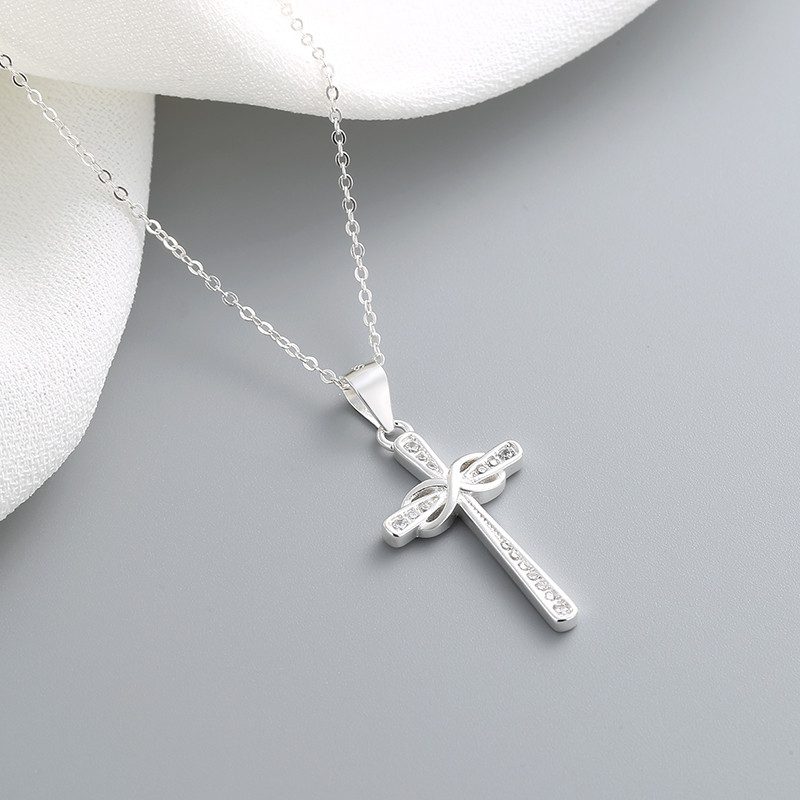 S925 Silver Cross Necklace
