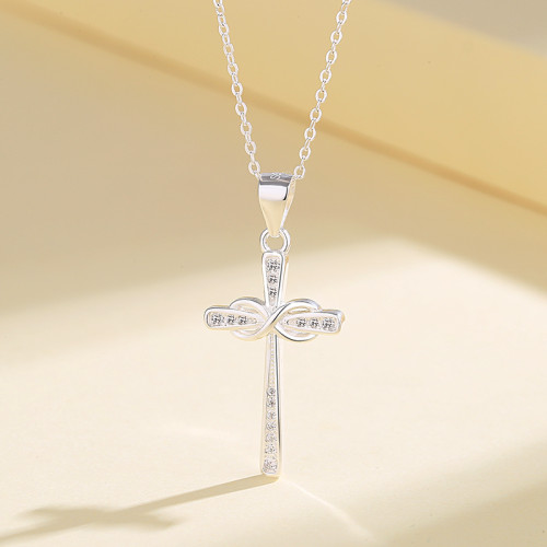 Wholesale Opal Aaa Cubic Zirconia Birthstone | 925 Sterling Silver Jewerly Pendent Cross Necklace For Women