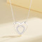 Bulk Aaa Zirconia Silver Plated Heart Necklace - Wholesale Luxury Jewelry for Women