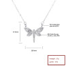 Wholesale Custom Luxury Jewelry: AAA Zirconia Sterling Charm Necklaces with Dragonfly Pendant - Perfect for Women's Fashion