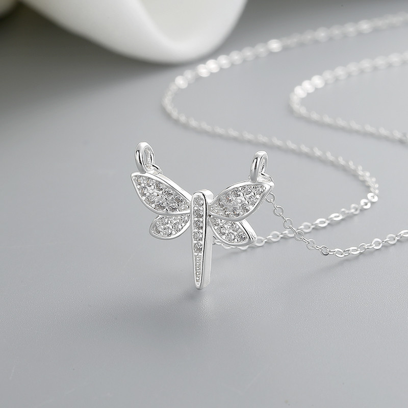 S925 Silver Animal Dragonfly Necklace