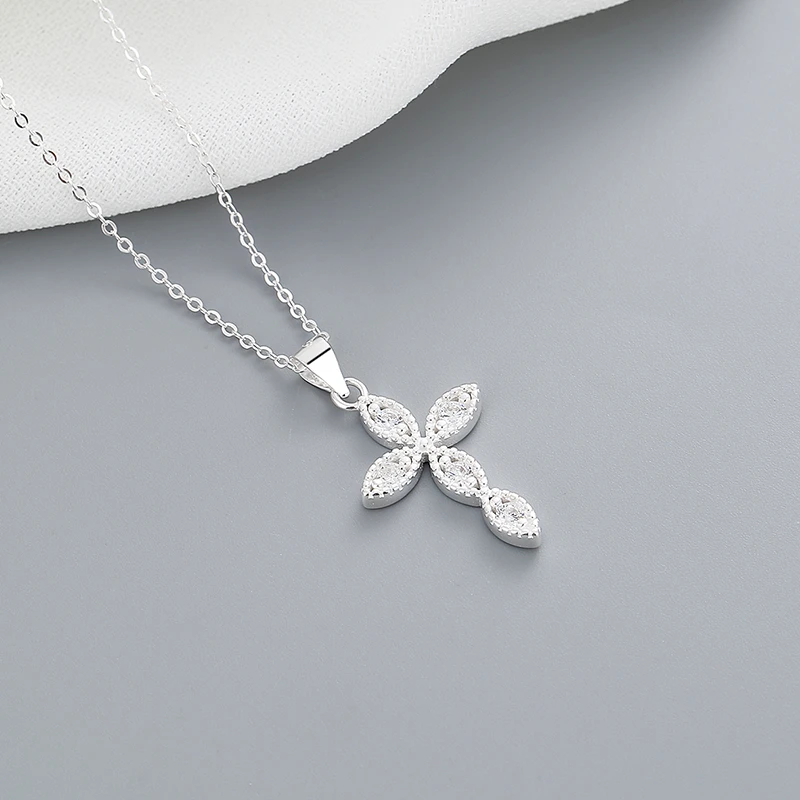 S925 Silver Cross Necklace