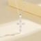 High-Quality 925 Sterling Silver Mother Necklaces - Elegant Cross Leaf Pendant Design for Retailers