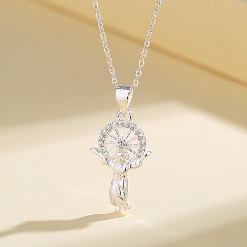 925 Sterling Silver Hollow Zircon Pendants for Wholesale - Perfect for Jewelry Making