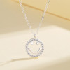 Wholesale Fashion Jewelry: Trendy Sterling Silver Necklace Pendant with Cubic Zirconia Emoji Design