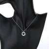 Joyería de moda al por mayor: moderno colgante de collar de plata de ley con diseño de emoji de circonita cúbica