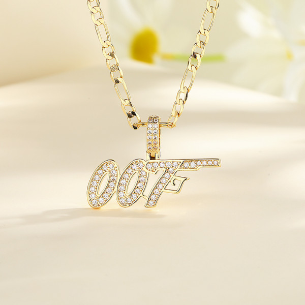 Premium Quality 18K Gold Plated Necklace with Zircon Letter Pendant - Fast Shipping and Professional Customer Service for Fashion Brands and Retailers