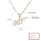Premium Quality 18K Gold Plated Necklace with Zircon Letter Pendant - Fast Shipping and Professional Customer Service for Fashion Brands and Retailers