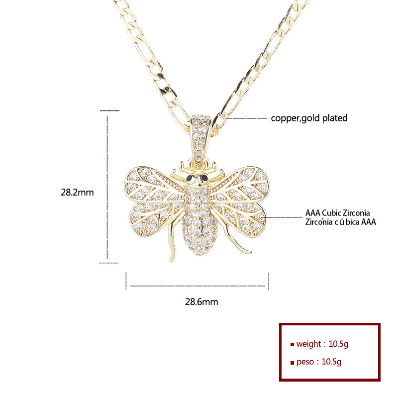 Elegance in Flight: The Bee Zircon Necklace