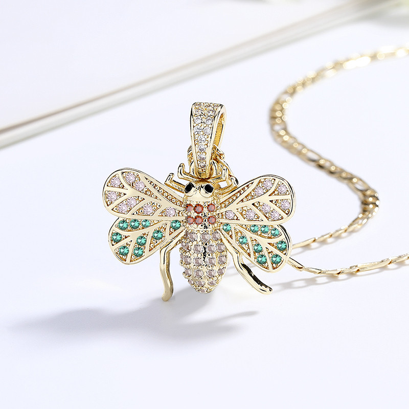 Elegance in Flight: The Bee Zircon Necklace