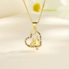 Luxury 18K Gold Filled Heart Necklace with 3A Zircon Cubic Zirconia - Wholesale and Customizable