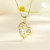 Luxury 18K Gold Filled Heart Necklace with 3A Zircon Cubic Zirconia - Wholesale and Customizable