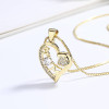 Luxury 18K Gold Filled Heart Necklace with 3A Zircon Cubic Zirconia - Wholesale and Customizable