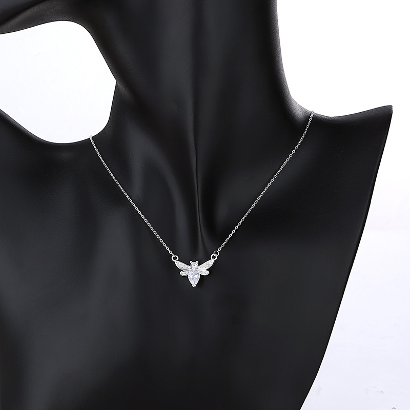 The Bee Zircon Silver Necklace: Unleashing Nature's Delicate Beauty