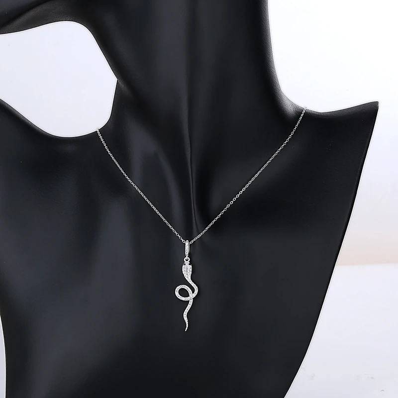 Discover the Alluring Charm of the Snake Zircon Silver Necklace