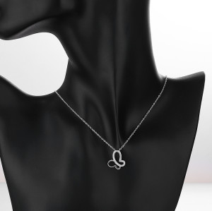High-Quality 925 Silver Plated Butterfly Necklace with 3A Zirconia Pendants - Wholesale Fashion Jewelry for Women, Fast Shipping Available