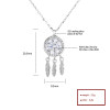 Joyería de moda al por mayor: Collares de atrapasueños de plata de ley 925 personalizables con colgantes de circonitas