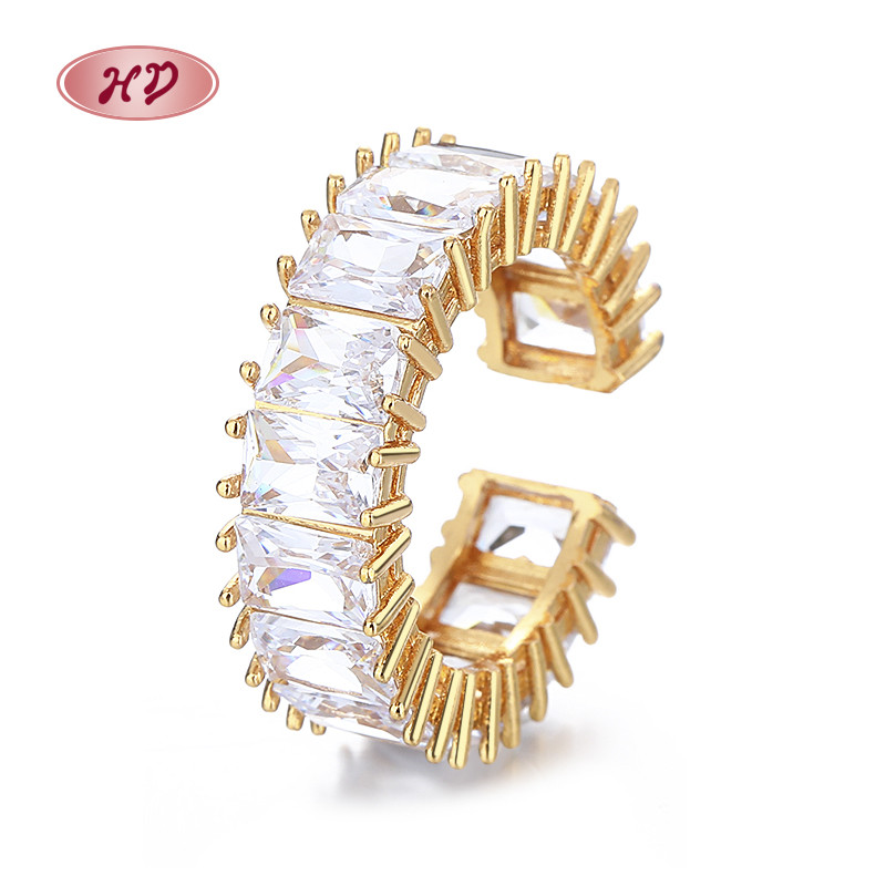 Elevate Your Style with Our Classic 18k Brass Gold-Plated Zircon Ring