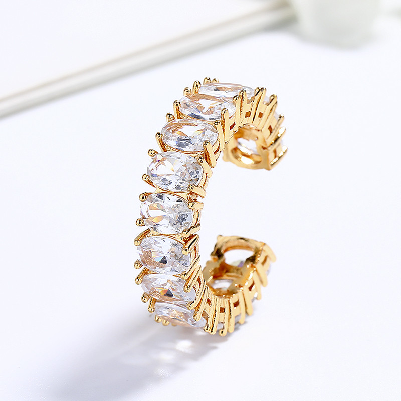 Elevate Your Style with Our Classic 18k Brass Gold-Plated Zircon Ring