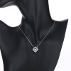 Bulk Order Zirconia Silver Necklace - Wholesale, 925 Sterling, Square Pendant, Women's Jewelry