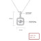 OEM & ODM Fashion Jewelry: Square Zirconia 925 Sterling Silver Necklace for Wholesale