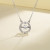 Wholesale 3A Zirconia 925 Sterling Silver Circle Pendant Necklaces Charm Women Silver Jewlery