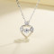 Wholesale Luxury Zirconia Silver Pendant 925 Pure Sterling Silver Heart Jewelry Necklace For Women