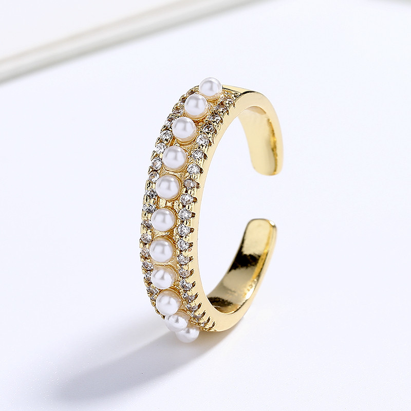 Discover the Pearl Zircon Gold-Plated Ring Series