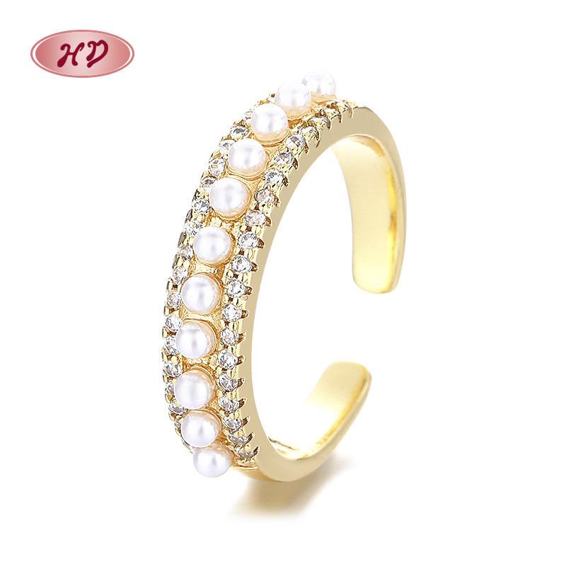 Discover the Pearl Zircon Gold-Plated Ring Series