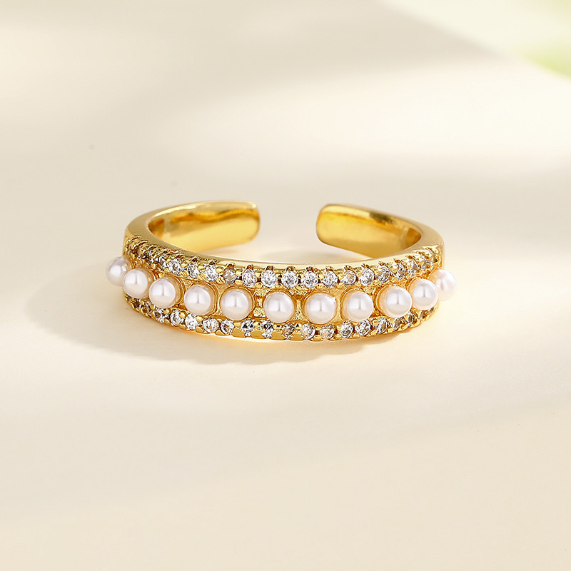 Discover the Pearl Zircon Gold-Plated Ring Series