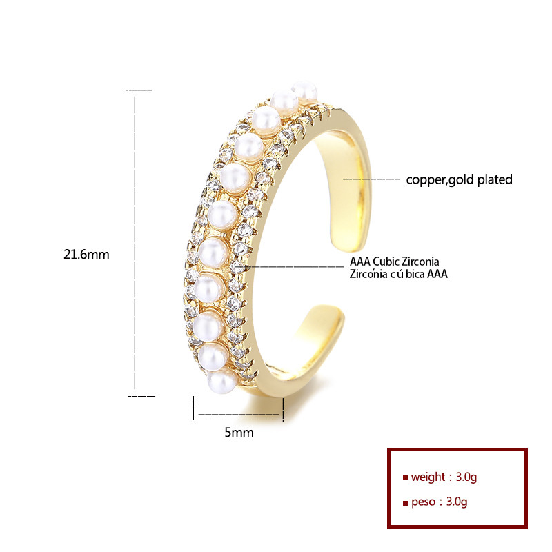 Discover the Pearl Zircon Gold-Plated Ring Series