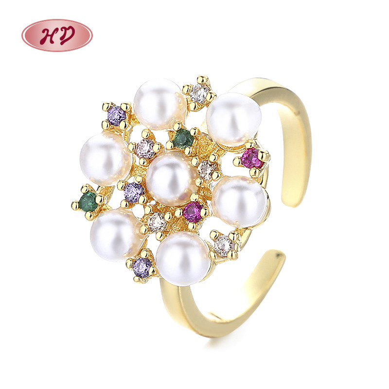 Discover the Pearl Zircon Gold-Plated Ring Series