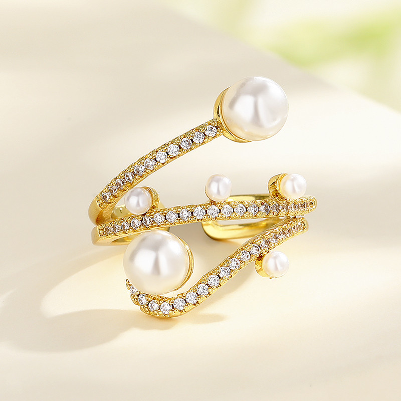 Discover the Pearl Zircon Gold-Plated Ring Series