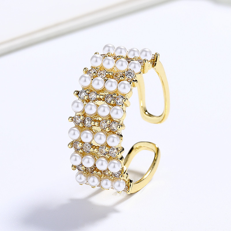 Discover the Pearl Zircon Gold-Plated Ring Series