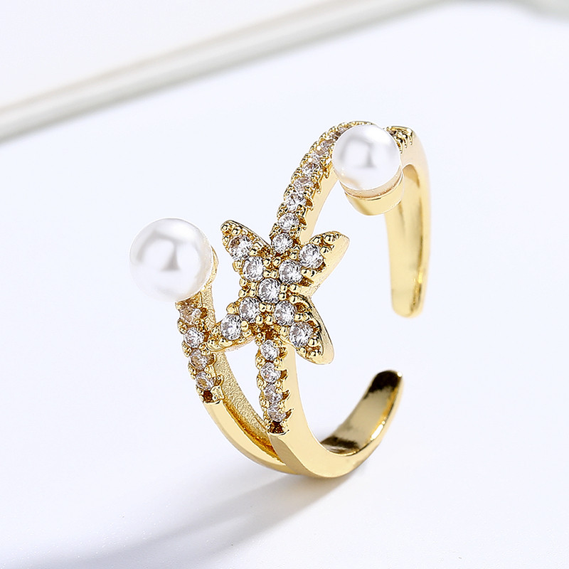 Discover the Pearl Zircon Gold-Plated Ring Series