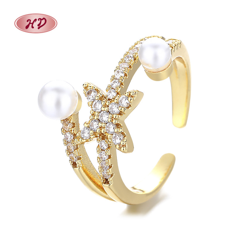 Discover the Pearl Zircon Gold-Plated Ring Series
