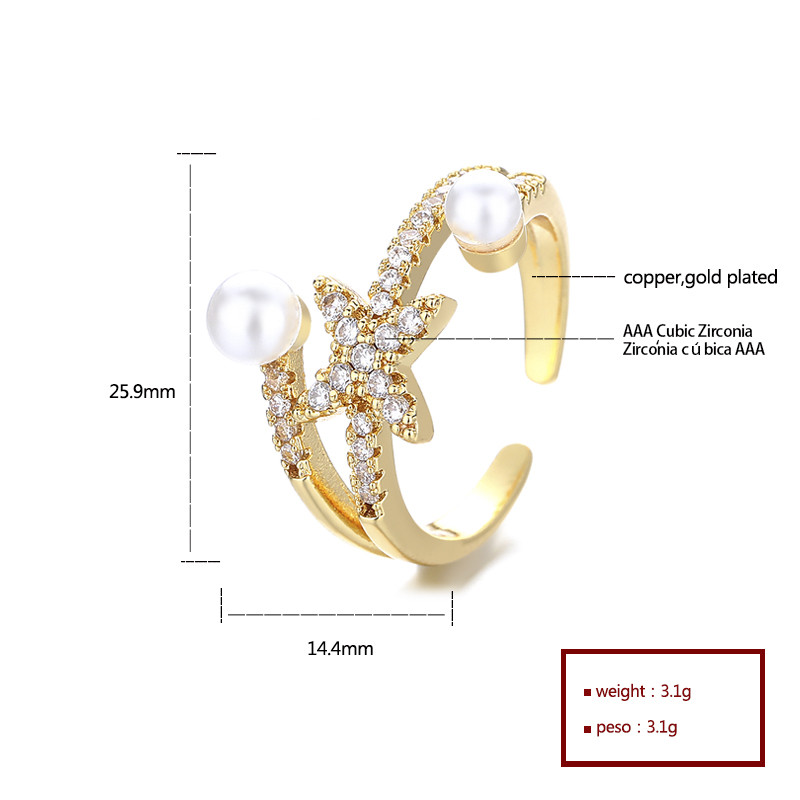 Discover the Pearl Zircon Gold-Plated Ring Series