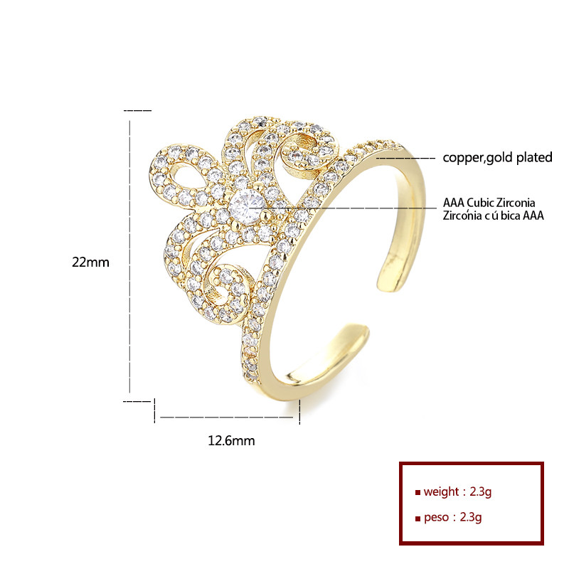 Unveiling the Crown Zircon Gold-Plated Ring Collection
